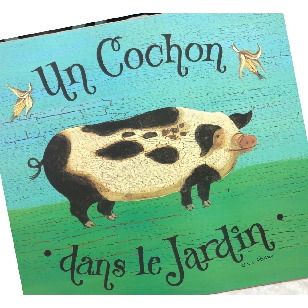 Vintage Pimpernel Dans Le Jardin Placemats Lot of 6 Julie Huber Pig Dog Goat 90s